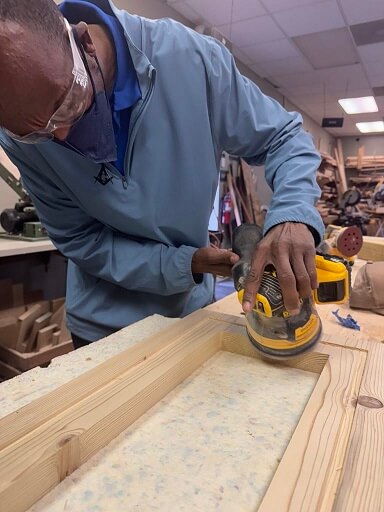 Sanding the rough edges